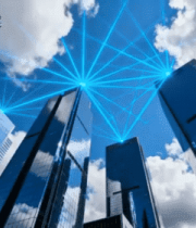 科技感摩天大楼仰拍画面2117#横屏 