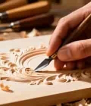  工匠手工木雕操作画面1924#横屏 	 