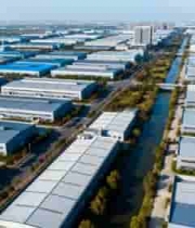  工业区厂房鸟瞰全景513#横屏 	 