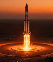 火箭发射升空场景(1)4535#横屏 