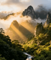 黄山山峦云海自然风光662#横屏 