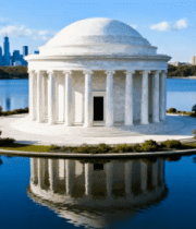 华盛顿纪念碑建筑全景4876#横屏 