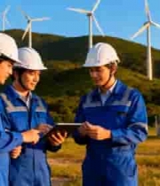  工程师于风力发电场查看平板2042#横屏 	 