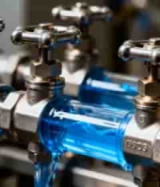  工业管道阀门与流动液体素材1075#横屏 	 -