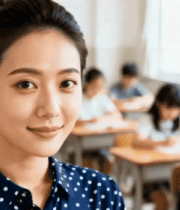 教室中女教师与学生上课画面351#横屏 