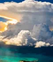  高空俯瞰海洋上空壮丽云层2599#横屏 	 -