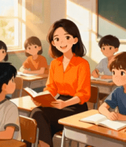 教室中老师与学生学习场景4110#横屏 