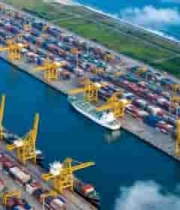  港口集装箱码头航拍全景958#横屏 	 