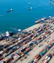  港口集装箱码头俯拍画面1765#横屏 	 -