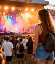 户外音乐会观众背影819#横屏 