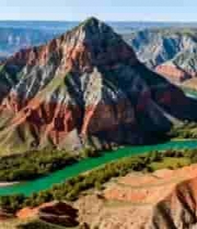  丹霞地貌河流自然风光2017#横屏 	 