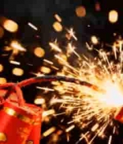  点燃鞭炮新年喜庆素材926#横屏 	 