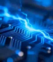  电路板特写含蓝色电流效果2927#横屏 	 