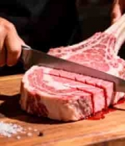  厨师切牛排特写素材2728#横屏 	 