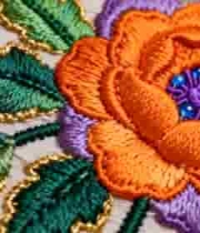  刺绣花卉特写素材1558#横屏 	 -