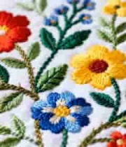  刺绣花卉手工素材2923#横屏 	 