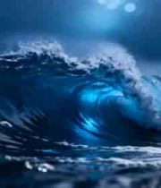  大海翻涌的波浪画面2596#横屏 	 