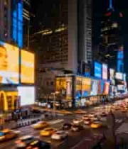  城市街道夜晚繁华景象1525#横屏 	 -