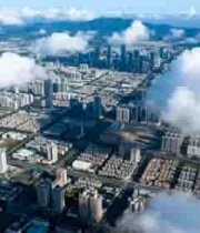  城市高楼云端鸟瞰全景1712#横屏 	 