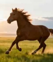  草原骏马奔跑场景698#横屏 	 