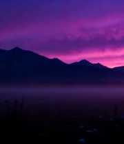  紫色朝霞山脉延时3269#横屏 	 