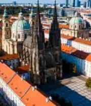  布拉格教堂及城市建筑俯瞰52#横屏 	 