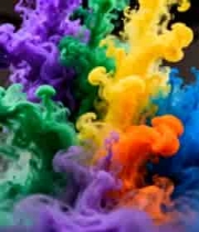  彩色墨水在水中扩散景象1473#横屏 	 