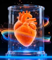  玻璃容器中的心脏渲染574#横屏 	 - 