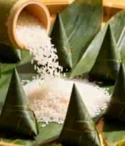  包粽子场景糯米粽叶素材386#横屏 	 