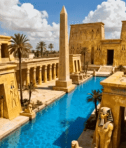 古埃及神庙建筑景观3194#横屏 