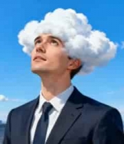  云端思考的商务人士3095#横屏 	 - 