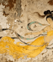 古代飞天仕女壁画画面4736#横