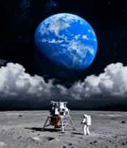  月球表面看升起3069#横屏 	 