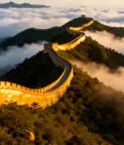  长城云海日出壮丽景观3138#横屏 	 