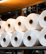 工厂货架上的卷状物品1425#横