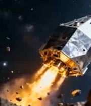  宇宙飞船穿越小行星带2990#横屏 	 