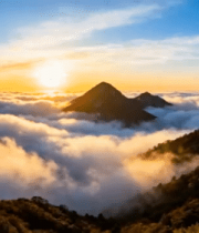 高山云海日出自然风光3068#横