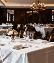 高档餐厅内餐桌餐具布置场景4453#横