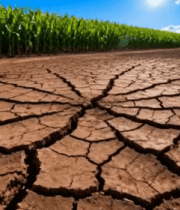 干旱农田中的玉米植株2245#横屏 