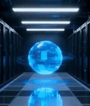 服务器机房科技感球体画面4279#横