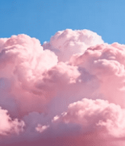 粉色云朵蓝天景象2408#横