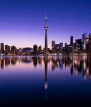 多伦多城市夜景湖畔全景4082#横