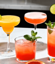 多样色彩果汁鸡尾酒展示4298#横屏 