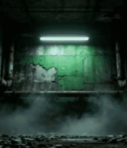 废弃房间内管道与烟雾场景4886#横