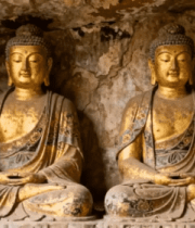 洞穴内佛像特写1626#横屏 