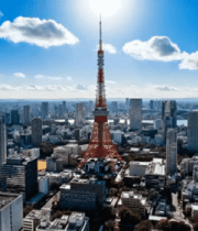 东京城市建筑俯瞰全景2906#横屏 