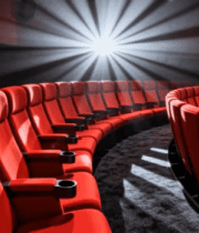 电影院红色座椅与放映光线1120#横