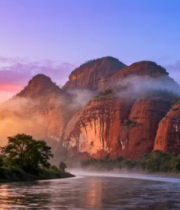 丹霞地貌山水风光4804#横