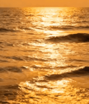 大海日落时分波光粼粼景象5304#横屏 