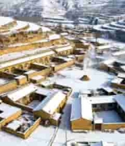  雪后黄土高原航拍2621#横屏 	 